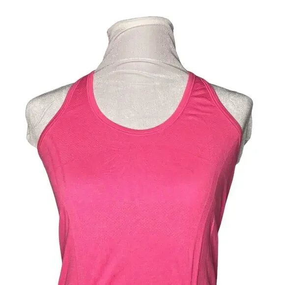 Athleta Ruched Tank Top Hot Pink Size Small - Picture 2 of 7